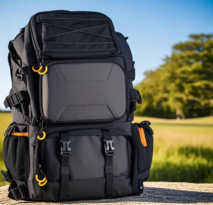 2 Bags in 1 Camera Backpack Large with 15.6" Laptop Compartment Waterproof Rain Cover Extra Large Travel Hiking Camera Backpack