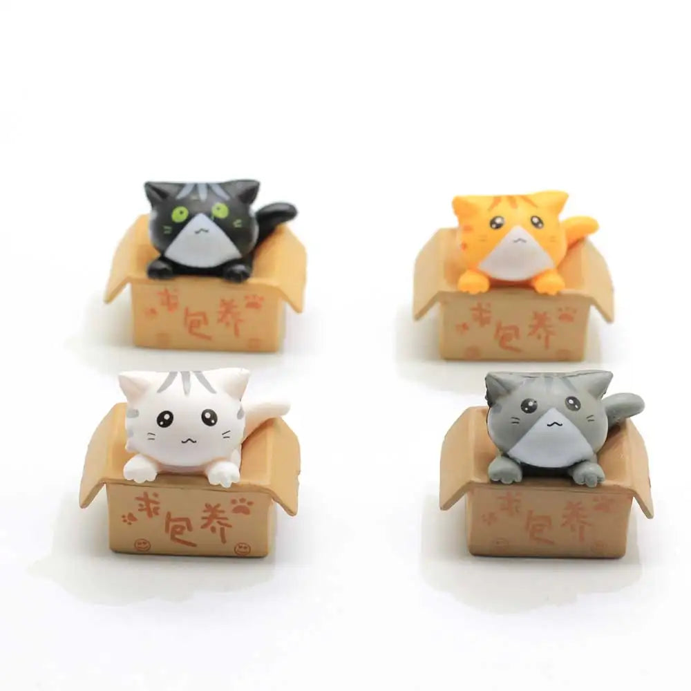 Kawii Cat Embellishment PVC Animals Craft for Pendant Making Key Chain Accessory