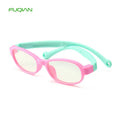 UV400 Kids Computer Glasses Anti-Blue Light Feature Fashionable Designer White Red Yellow Cyan Silicon Silky Comfortable Fit