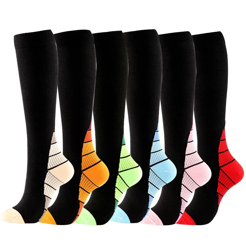 Wholesale Cheap Long Leg Athletic Socks Mens Knee High Compression Socks Cycling Compression Sport Socks