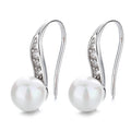 Korean New S925 Sterling Silver Pearl Ear Hook Earrings