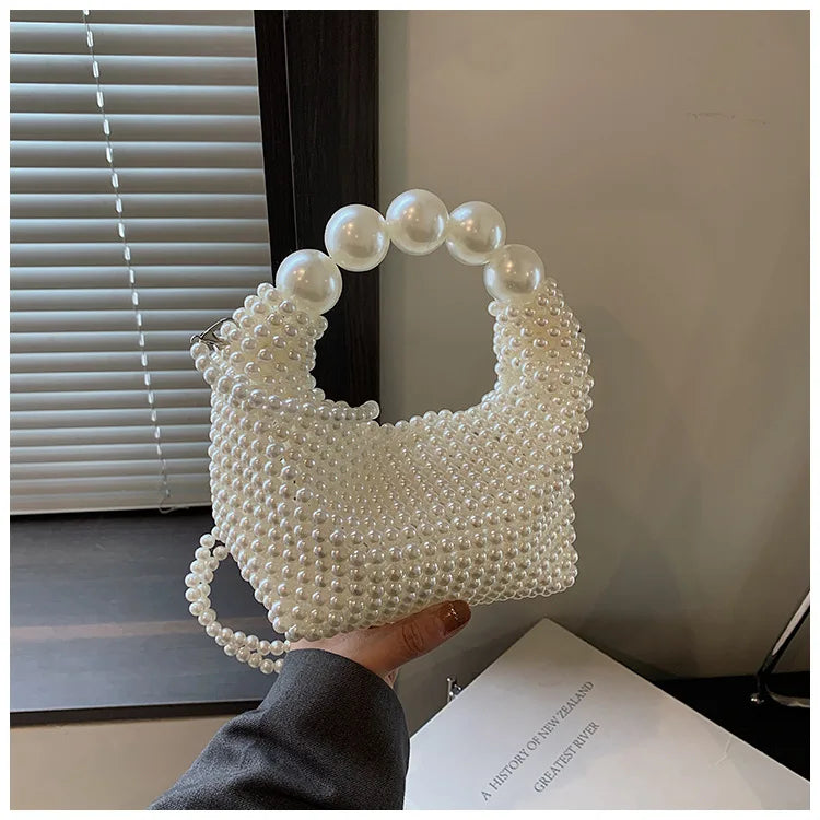 Guangzhou Auyan Dinner Bag Pearl Bag Fashion Network Celebrity Large Capacity Hand Bill Shoulder Bag
