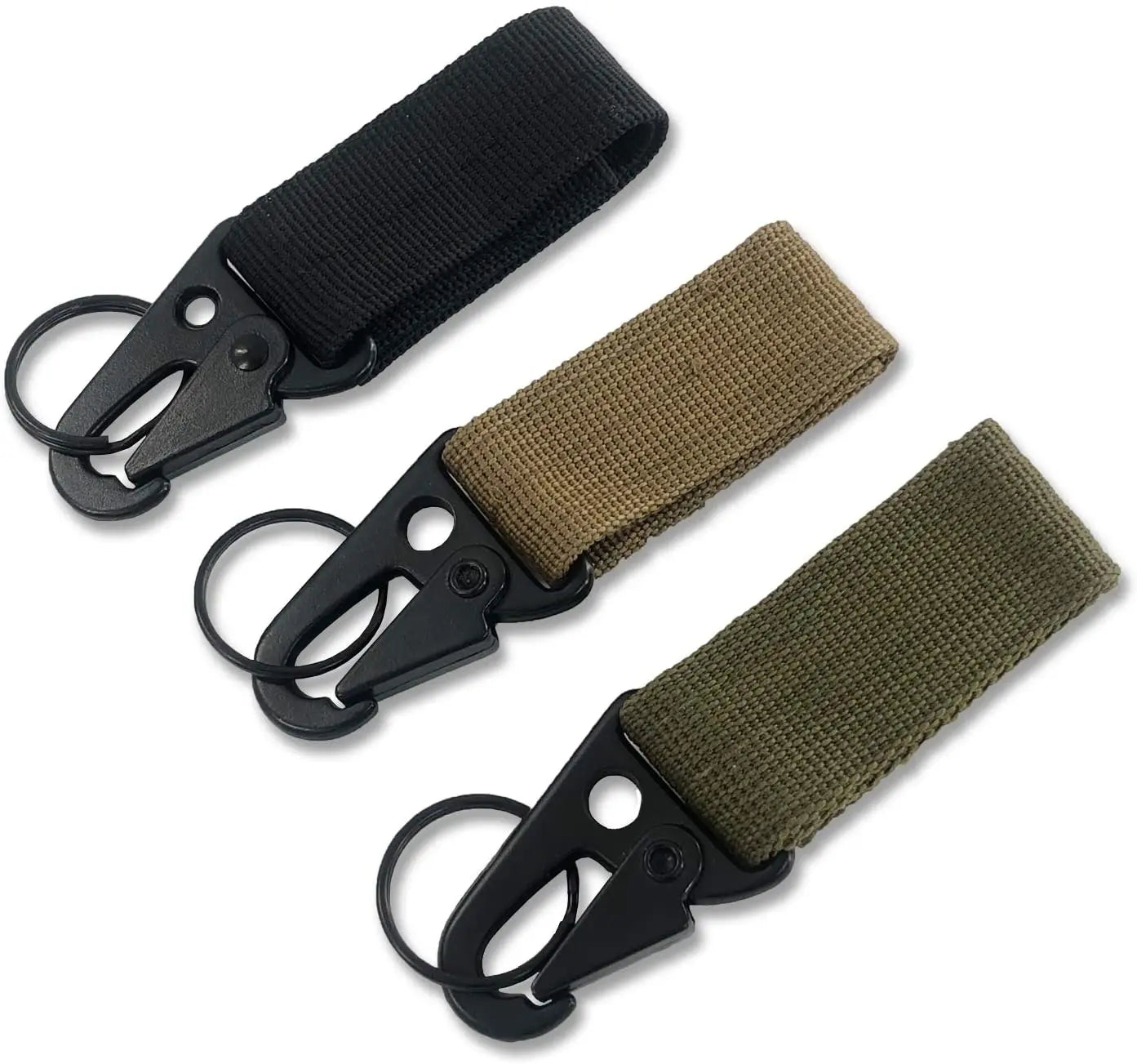 Tactical Gear Clip Band Nylon Belt Keychain Gear Keeper Pouch Custom Logo Strong Adhesive Hook Loop Fastener Flexible Comfort