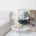 Modern Custom Simple Clear Acrylic Plastic Side Table Transparent Bedroom and Living Room End Tables for Home Furniture