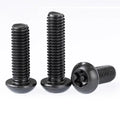 Button Hexalobular Socket Round Head Black Steel 4.8 8.8 12.9 Grade License Plate Frame Security Screws Anti Theft Bolts