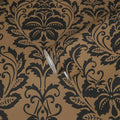 Germany Made Floral Wallpaper Rolls Modern Orange Black Non Woven Vinyl Highly Wash-Resistant Light Resistant Living Room 1005