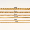Tarnish Free Stainless Steel square Small Thin Link Roll Chain Bulk Silver Necklace Chains for DIY Jewelry