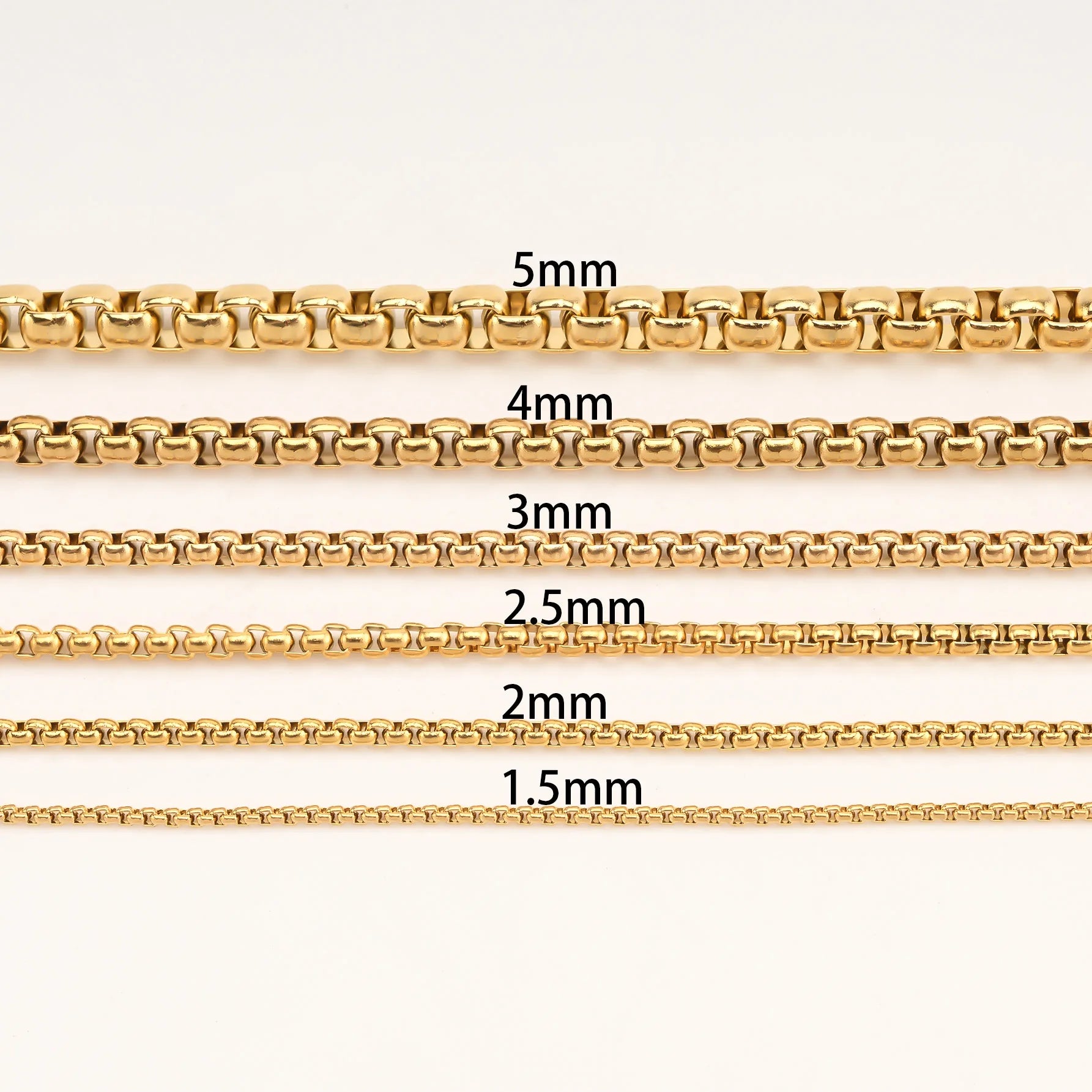 Tarnish Free Stainless Steel square Small Thin Link Roll Chain Bulk Silver Necklace Chains for DIY Jewelry