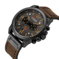 8314 Men's Luxury Business Fashion Quartz Analog Watch Genuine Leather Strap 22mm Band 48mm Case Auto Date