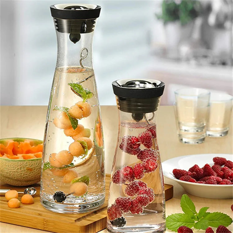 Modern High Borosilicate Thickened Heat-Resistant Glass Tea Kettle Large Capacity Household Juice Cold Water Jug Artificially