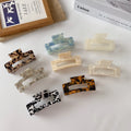 4.1 Inch French Design Square Large Acetate Hair Claw Clip Tortoise Shell Strong Hold Hair Jaw Clips Accessories for Thick Hair