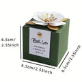 Exquisite Little Flower Square Wedding Candy Box Creative Party Supplies with 1mm Thick Paper Material