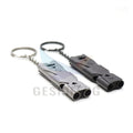 Outdoor Cheap Survival and Lifesaving Stainless Steel Double Tube Whistle for Pigeon