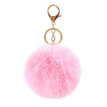 AA00089 Wholesale Fashion Bag Accessories 8cm Cute Puff Key Ring Pom Pom Key Chains Fluffy  Pompom Fur Ball Keychain