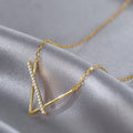 Minimalist Trendy Wholesale 925 Sterling Silver 18k Gold Plated Jewellery Letter V Pendant Necklace