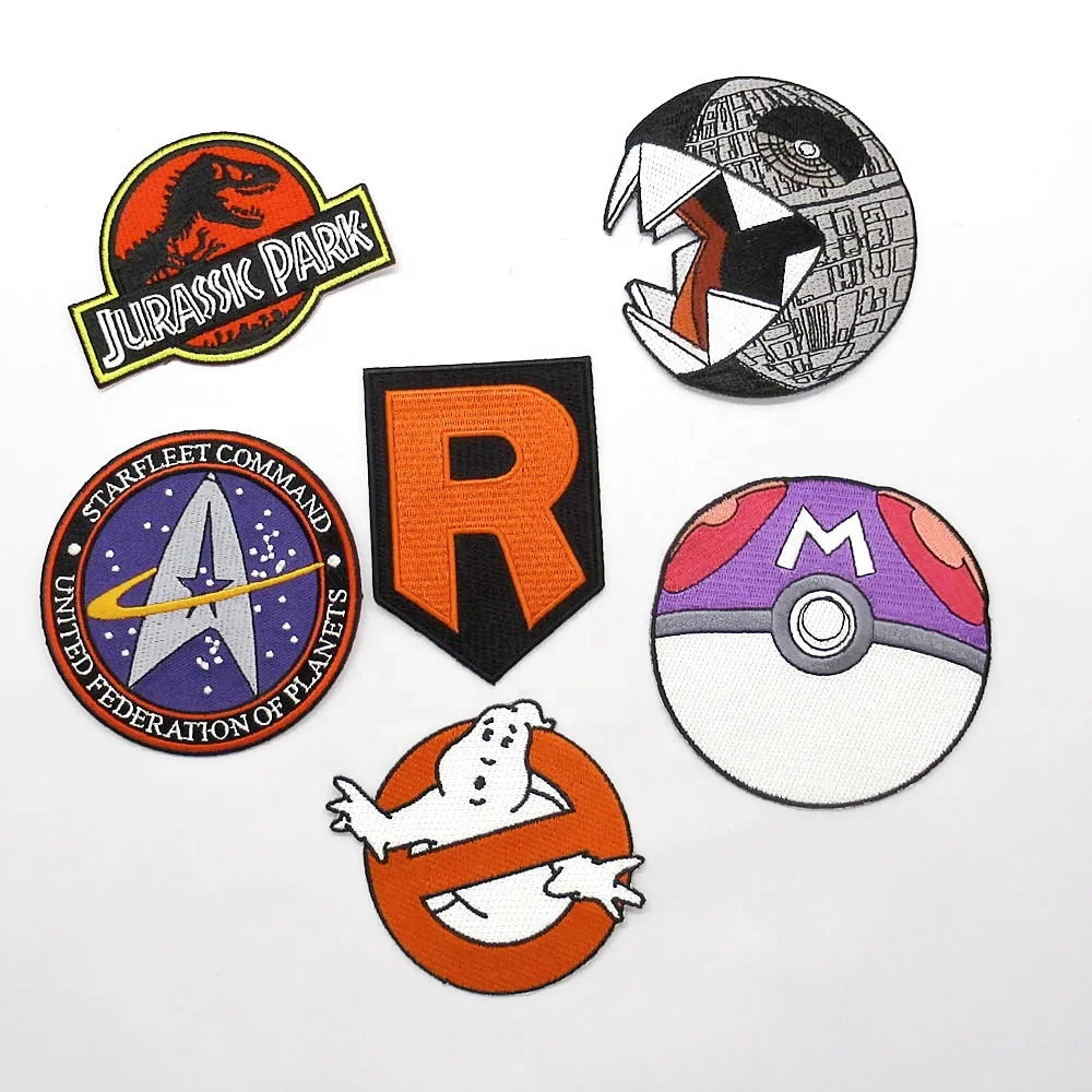 Custom Small Minimum Order Quantity Embroidery Cartoon Embroidery Cloth Patch