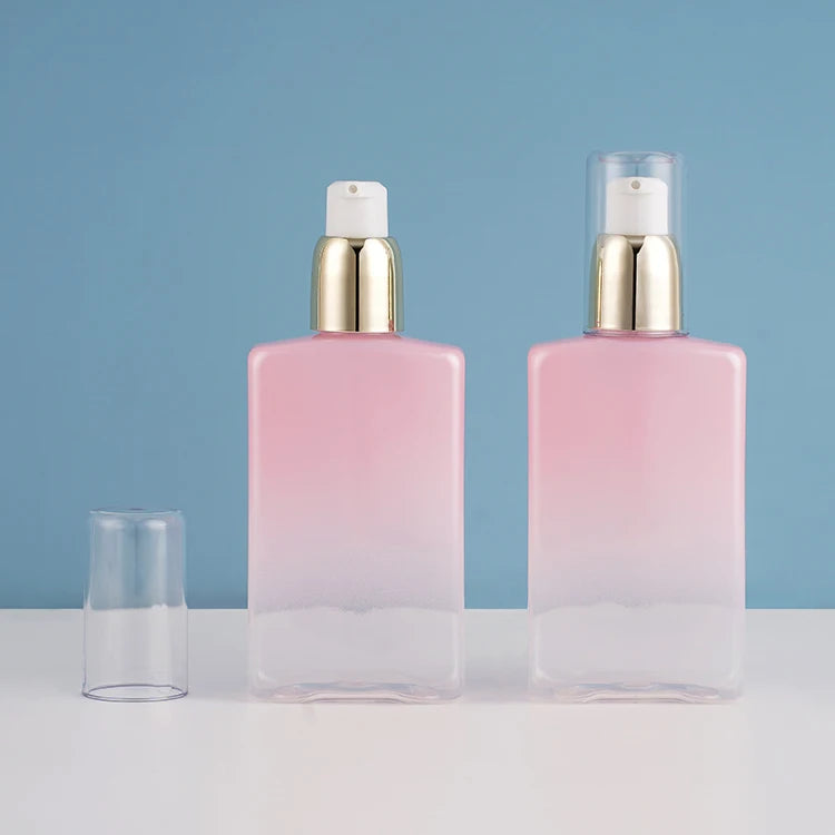 Hot Selling OEM/ODM 90ml PET Plastic Pet Makeup Remover Lotion Shampoo Squeeze Pump Bottles Custom Labels Colors for Cosmetic
