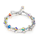 Adjustable Link Crystal Bracelet Elegant Jewelry for Women Girls Friends Lovers Mom-Christmas Birthday Wedding Gifts