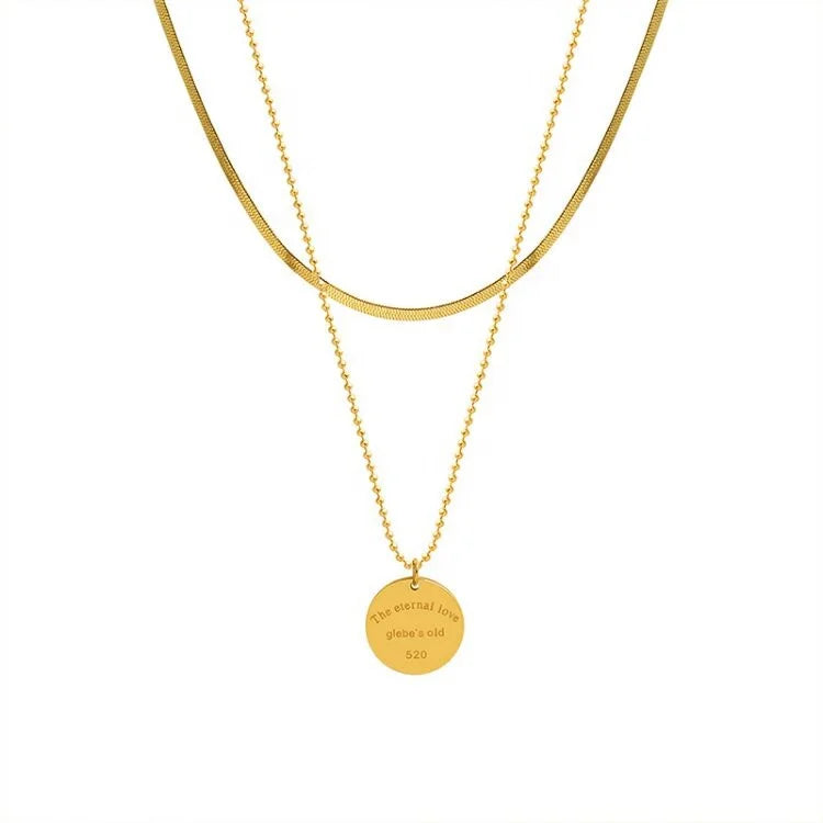 2023 Unisex Stainless Steel Necklace for Couples Fashionable Trendy Link Chain Design Silver Plated Jewelry