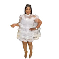 Chic Fashion Dress for Ladies Two-piece Dress for Africa Women Embroider Two-piece Dress