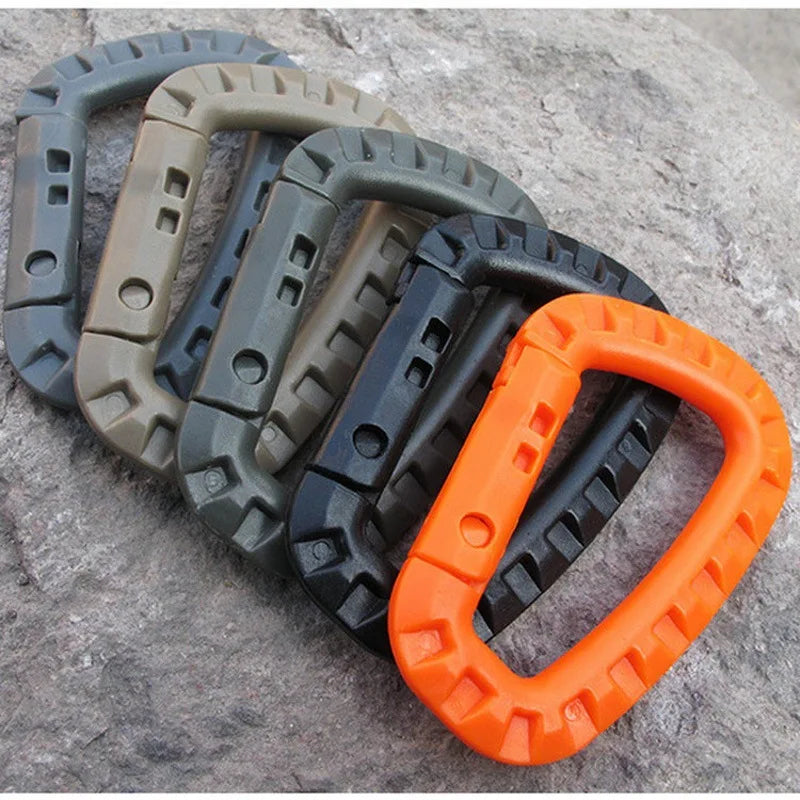 85mm Plastic Carabiner Hooks Tactical Plastic Carabiners Black Clip Plastic Snap Carabiner