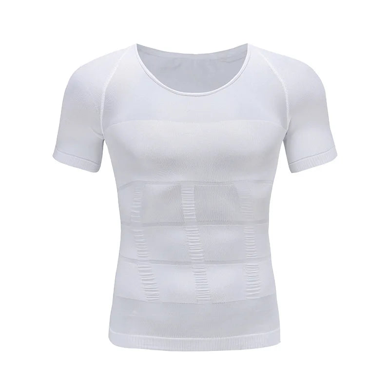 Ultra Light Breathable Men's Elastic Mesh Zipper Abdominal Tightening Slimming Vest Shaping Top