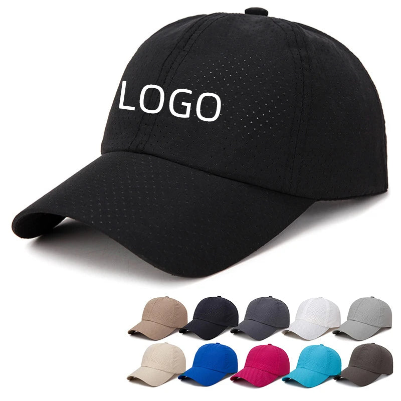 Wholesale Custom Caps Thin Summer Tennis Fashion Outdoor Leisure Breathable Quick Dry Baseball Caps