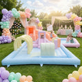Customized New Water Park Soft Play Equipment Inflatable Bounce Combo Water Slide Splash Pad Inflatable Playground