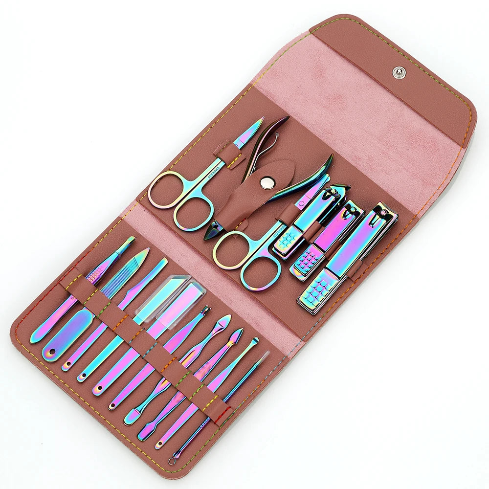 2020 Upgrade 16 in 1 Nail Clippers Grooming Kit Beauty Care Manicure Set