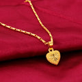 New Fashion Trendy Jewelry Copper Heart Chain Link Necklace Gift Heart Shape Necklace for Women Girl