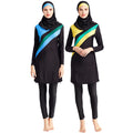 Custom Modest Print Muslim Burkinis Long Sleeve Full Cover up Plus Size Swimsuit Women Swimwear