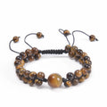 Handmade Natural Healing Gem-stone Beads Adjustable 6mm Bead 12mm Charm Bead Bracelet Jewelry Women and Men