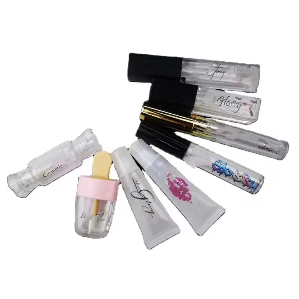 Self Adhesive Printing Transparent Waterproof Vinyl Labels for Lip Gloss Tubes Packaging Private Label Lash Custom Sticker