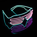 Bicolor EL Wire Reusable Big Luminous LED Party Favors Light up Glasses Glowing Flashing Neon Eye Glasses for Party