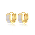 Daidan 14K Gold Plated Earring Unique Korean Huggie Earrings 925 Sterling Silver Ladies14 K Gold Dainty Shell Earrings