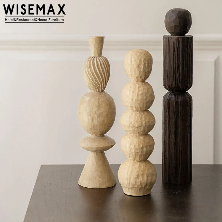 WISEMAX FURNITURE Nordic Home Decor Ash Wood Frame Small Ornament Artist Irregular Shape Table Decoration for Living Room