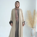 2026 Reversible Cardigan Abaya Both Sides Wear Women Dubai Abaya Modest Linen Abaya Women Muslim Dress Islamic Clothing