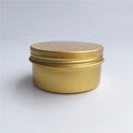 80ml 80g Gold Round Aluminum Jar Pot With Screw Top Lid Metal Candle Tin Can Soap Storage Container Tin Box