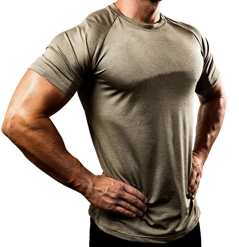 Low MOQ Custom Logo Breathable Quick Dry Short Sleeve Running Workout Gym T Shirt