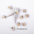 Wholesale Metal Nail Charms Art with Chain Alloy Crystal Rhinestone Nail Decoration