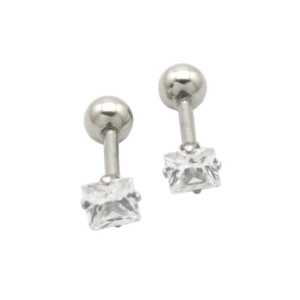 Simple and Cheap Stainless Steel Ear Studs Cute Children's Earrings