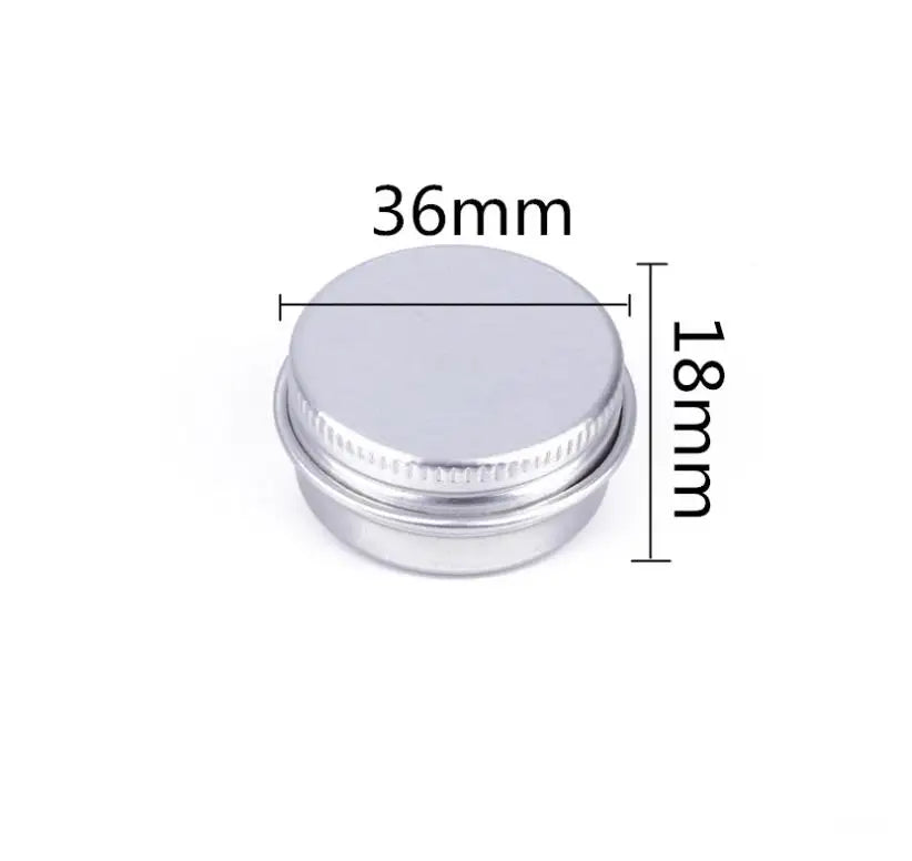 Custom Empty 10ml Silver Round Recycled Small Aluminum Jar 10g Metal Tin Can Pot for Sample Cosmetic Packaging Refillable