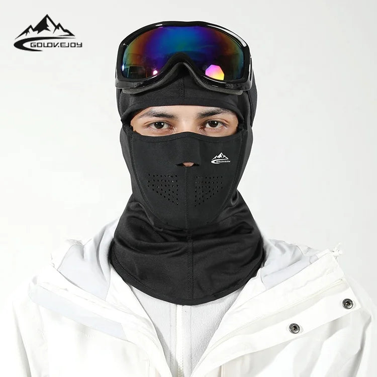 GOLOVEJOY DTJ32 Breathable Windproof Outdoor Sports Custom Logo Hats Outdoor Warm Ski Mask Snowboard Fleece Balaclava Hood
