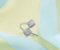 H&F Wholesale White Gold Natural Diamond Wedding Ring Baguette Cut 0.434ctw Custom AU750 AU585 AU375 Solid Gold Trendy Fine