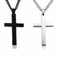 Croce Collana Sacerdote Cross Pendant Necklace Women Men Stainless Steel Link Chain Punk Hip Hop Jewelry Cross Necklace