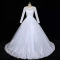 AL1095 2025 New Summer Bridal Wedding Dress Plus Size Slim Long Sleeve White Ball Gown with Lace Vestido De Noiva