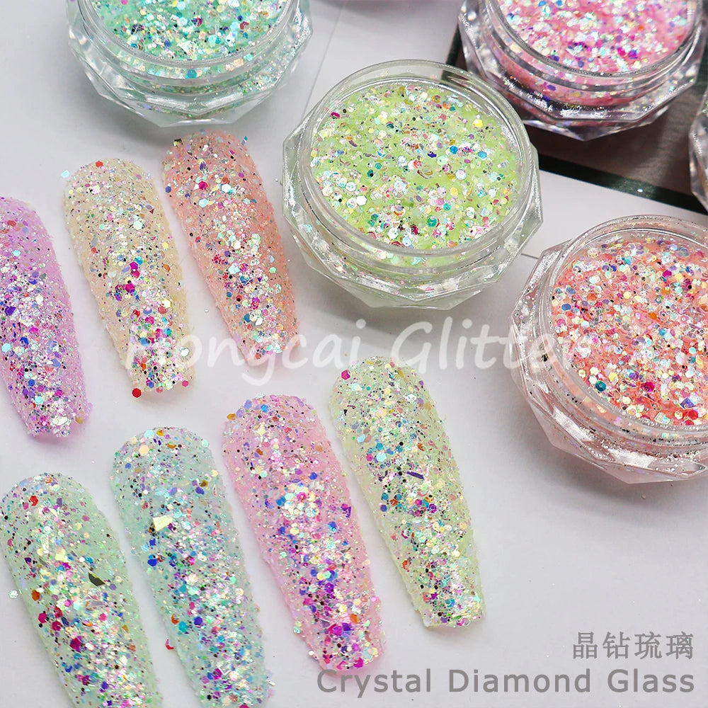 Pastel Mix Glitter Wholesale Powder Bulk Polyester Glitter for Nail Art High Sparkling Glitters Christmas Decorations