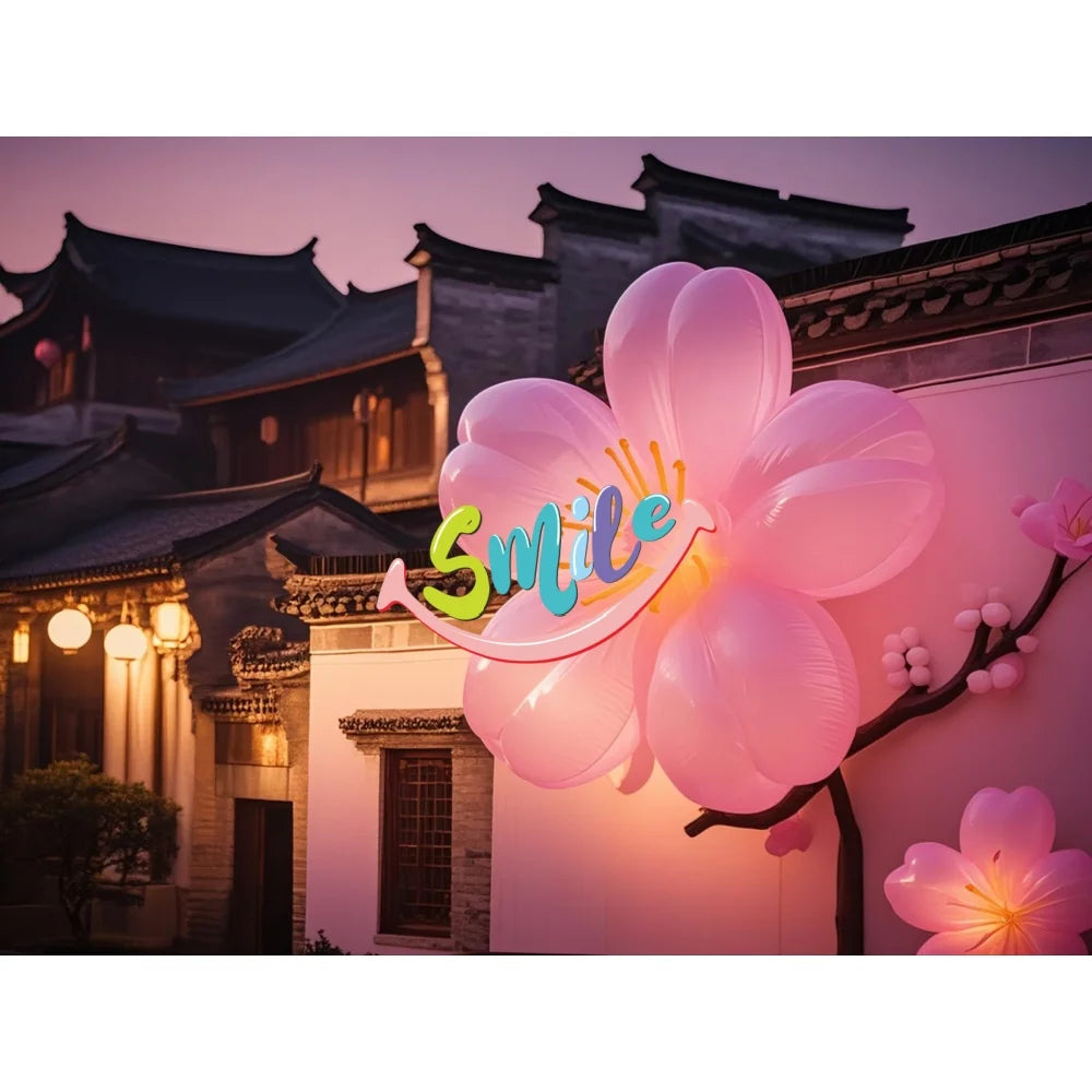 Customized Event Stage Decoration Led Lighted Flower Inflatable Product for Sale