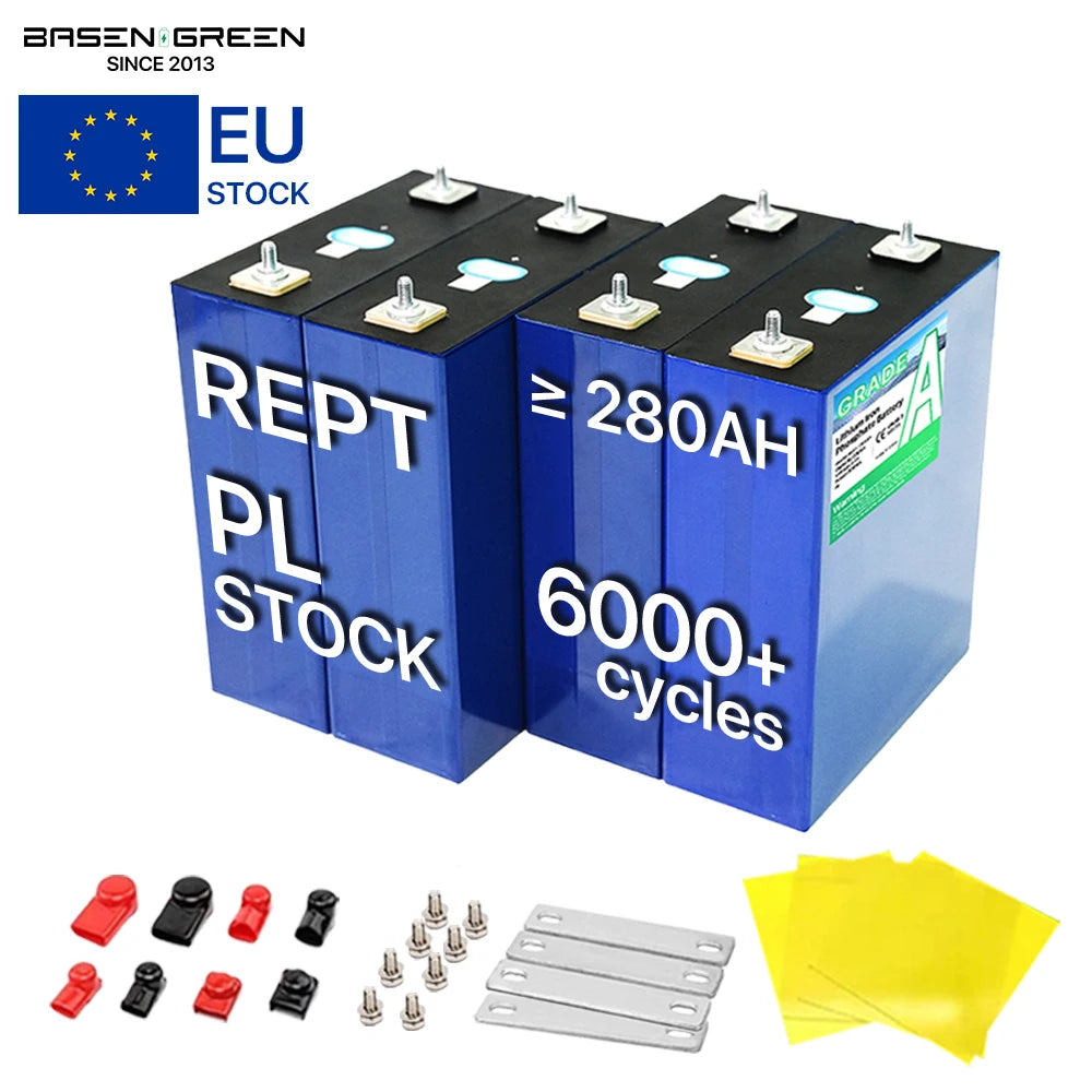 3.2V 280ah Lifepo4 Battery Rechargeable Off-grid  Solar System Battery Cell
