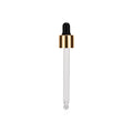 Custom 18/410 20/410 Glass Dropper Glass Pipette Aluminum Dropper for Essential Oil Bottles
